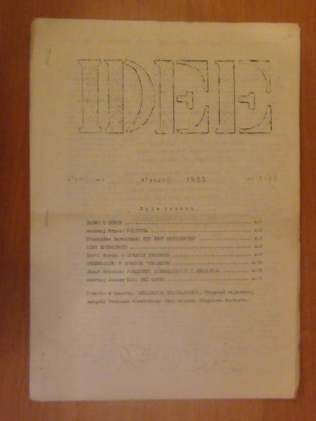 Idee.Wola 1983 r.  Nr 1