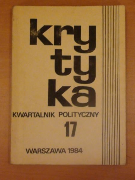 Krytyka Kwartalnik Polityczny Nr 17