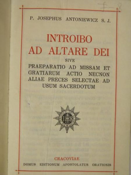 Introibo Ad Altare Dei, 1937 r.