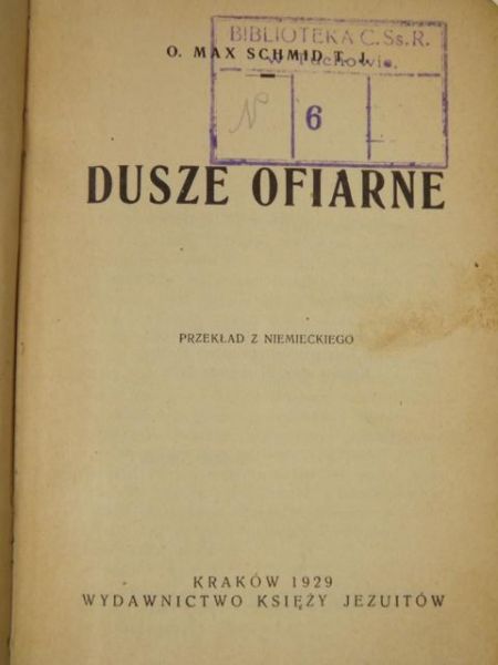 Dusze ofiarne, 1929 r.