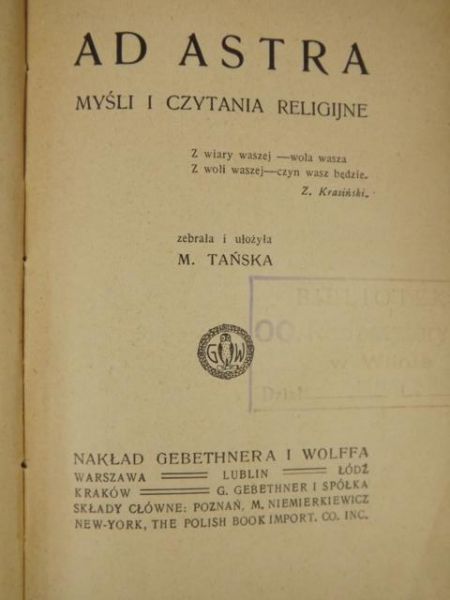 Ad Astra. Myśli i czytania religijne, 1917 r.
