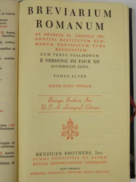 Breviarum Romanum, Tomus Alter