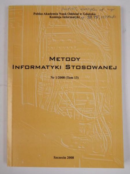 Metody informatyki stosowanej nr 1/2008 (T.13)