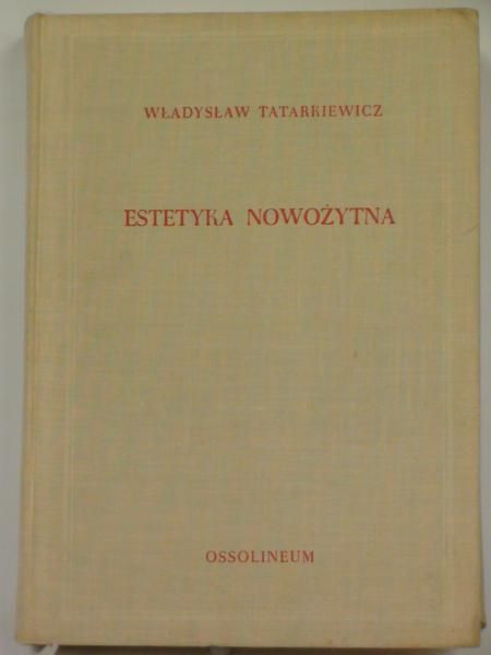 Estetyka nowożytna tom III