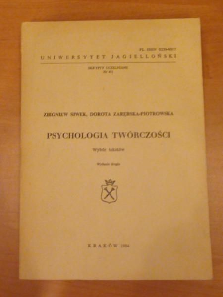 Siwek Zbigniew,   - Psychologia twórczości