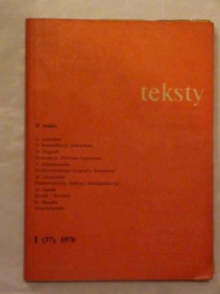 Teksty 1 (37) 1978