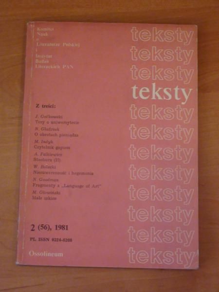 Teksty 2 (56), 1981