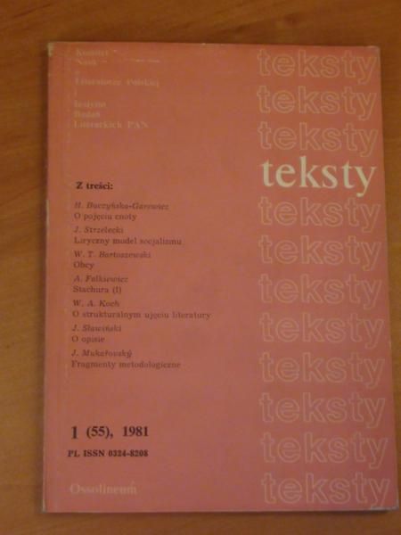 Teksty 1 (55), 1981