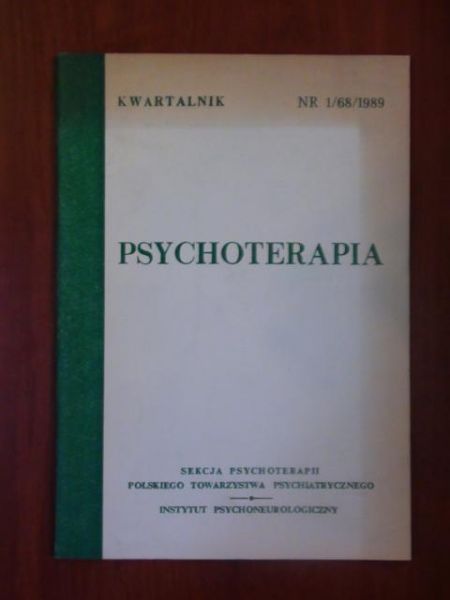 Aleksandrowicz Jerzy (red.) - Psychoterapia nr 1/68/1989 kwartalnik
