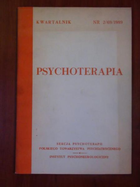 Aleksandrowicz Jerzy (red.) - Psychoterapia nr 2/69/1989 kwartalnik