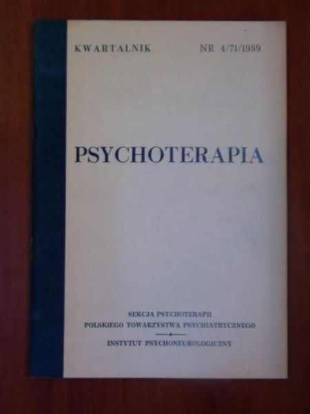 Psychoterapia nr 4/71/1989 kwartalnik