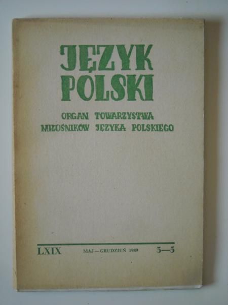 Język polski, maj - grudzień 1989