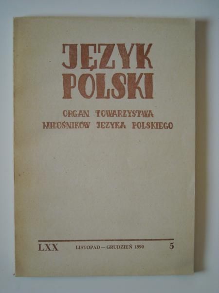 Język polski, listopad - grudzień 1990