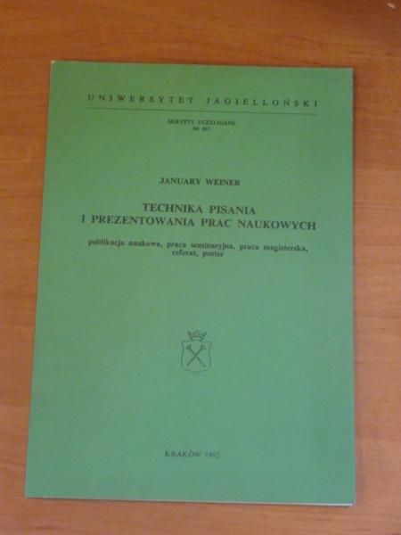 Technika pisania i prezentowania prac naukowych