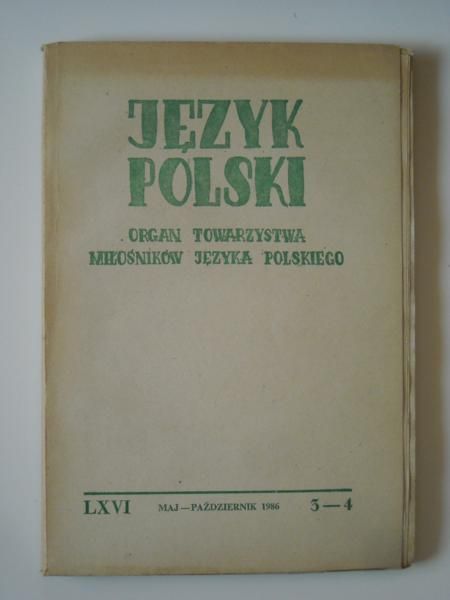 Język polski, styczeń - kwiecień 1986