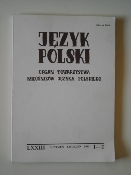 Język polski, styczeń - kwiecień 1993