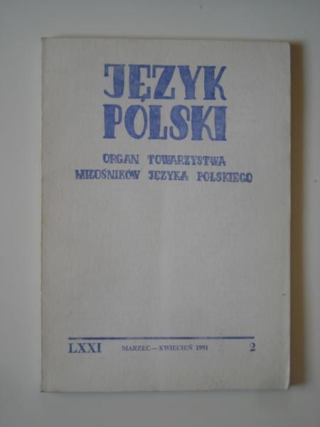 Język polski, marzec - kwiecień 1991