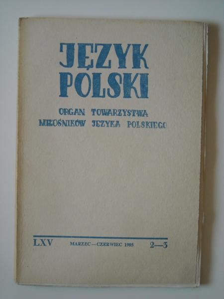 Język polski, marzec - czerwiec 1985