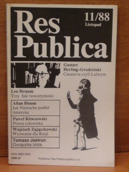 Król Marcin (red.) - Res Publica 11/88