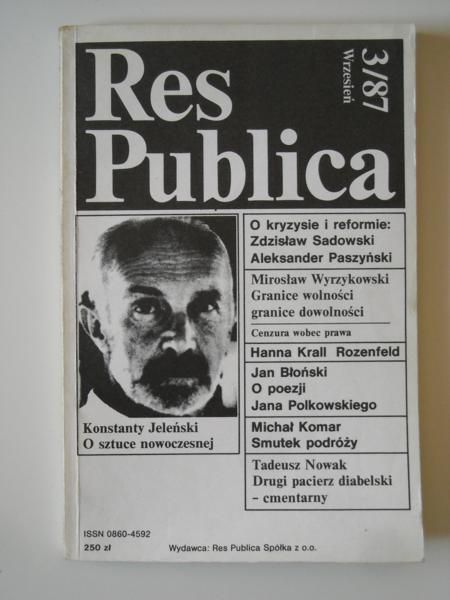 Miesięcznik Res Publica nr 3/87