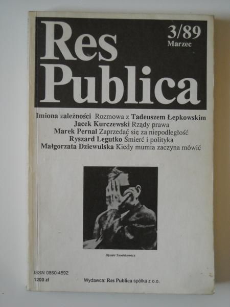 Miesięcznik Res Publica nr 3/89