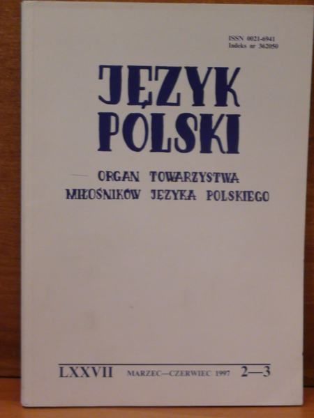 Język polski, marzec-czerwiec, 1997