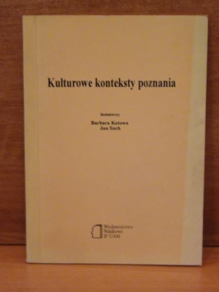 Kotowa Barbara,   - Kulturowe konteksty poznania