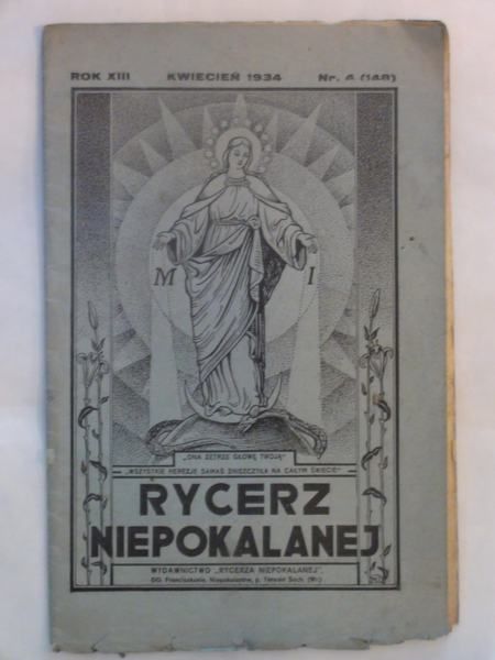 Rycerz Nipokalanej  Nr 4 1934 r.