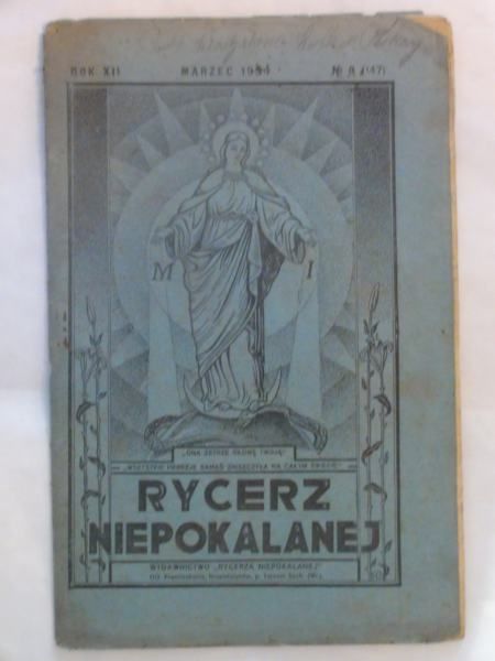 Rycerz Niepokalanej  Nr 3 1934 r.