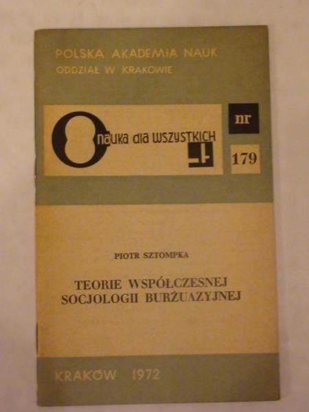 Teorie współczesnej socjologii burżuazyjnej