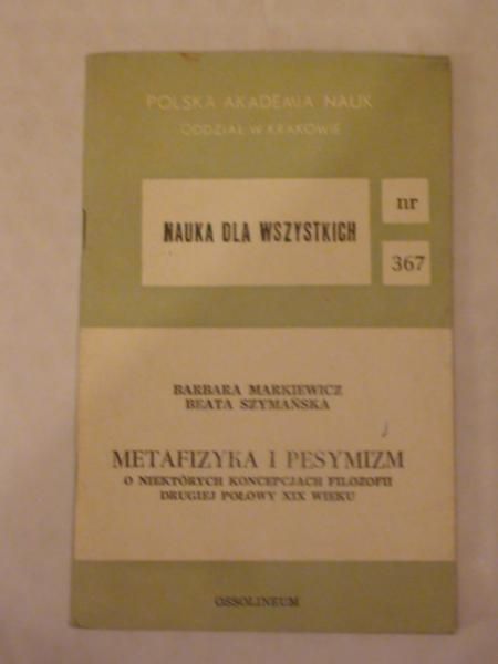 Metafizyka i pesymizm