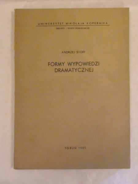 Formy wypowiedzi dramatycznej