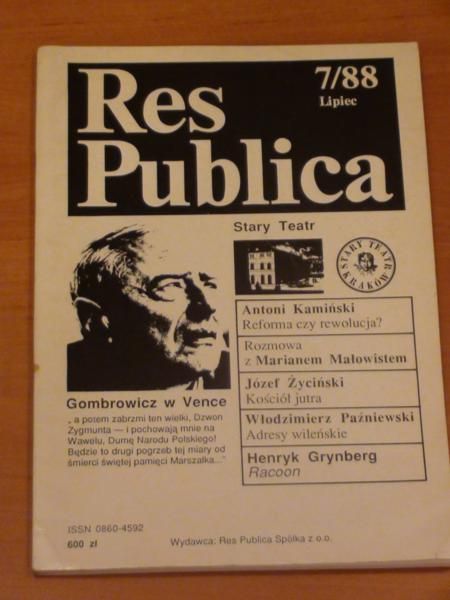 Król Marcin - Res Publica 7/88