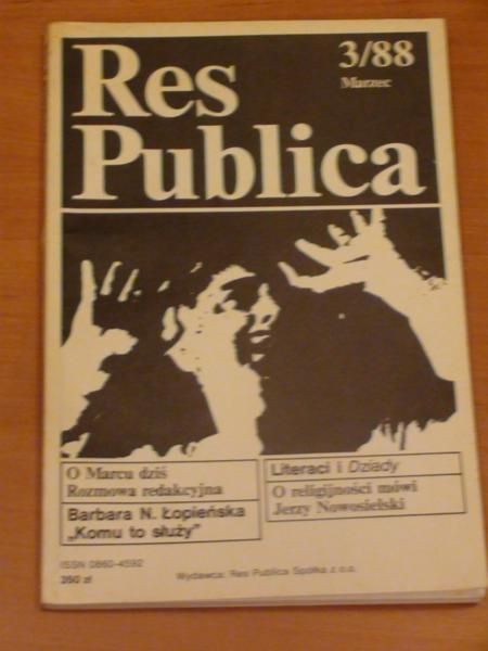 Król Marcin (red.) - Res Publica 3/88