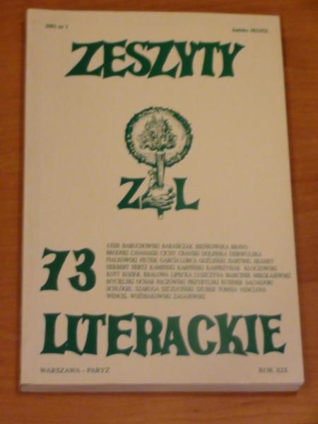 Toruńczyk Barbara (red.) - Zeszyty literackie 73 2001/1