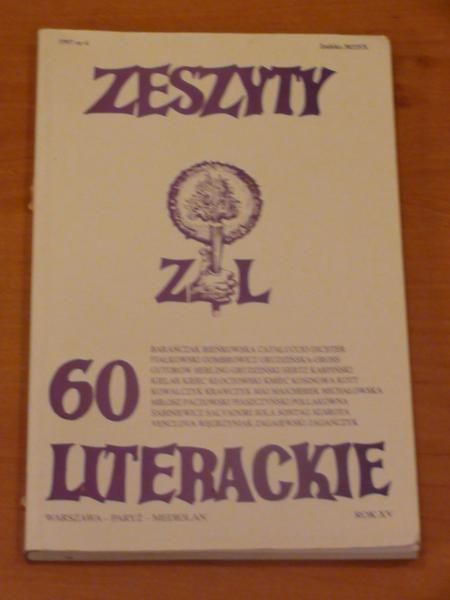 Toruńczyk Barbara (red.) - Zeszyty literackie 60 1997/4