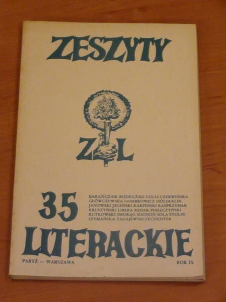 Toruńczyk Barbara (red.) - Zeszyty literackie 35 1991