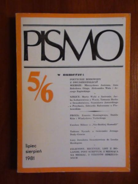 Pismo literackie 5-6/1981