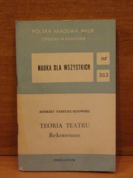 Teoria teatru. Rekonesans