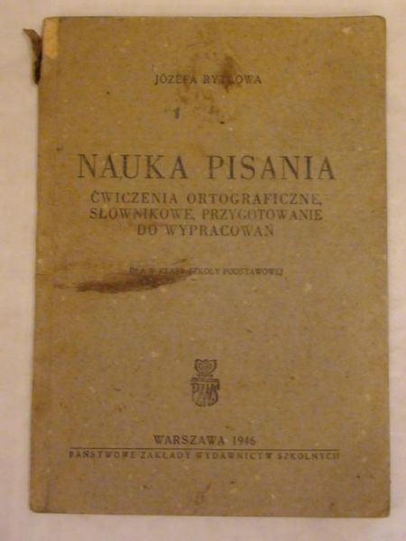 Nauka pisania  1946 r.