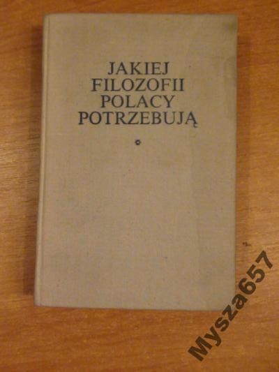 Szancer Jakiej Filozofii Polacy Potrzebują  Bkf