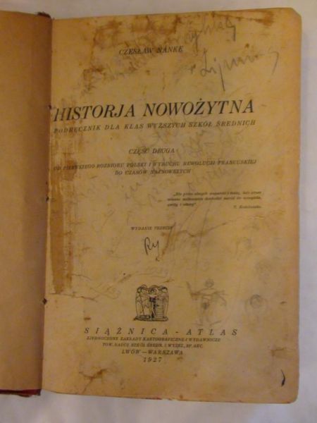 Historja Nowożytna 1927 r.