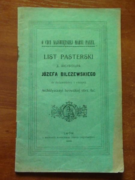 Bliczewski  - O czci Najświętszej Maryi Panny. 1908 r.