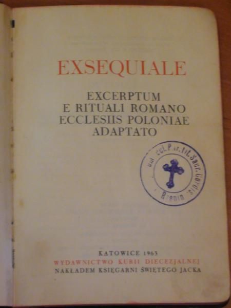 Exequiale. Excerptum e rituali romano ecclesiis poloniae adaptato