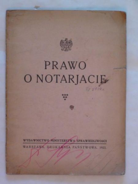 Prawo o notarjacie 1933 r.