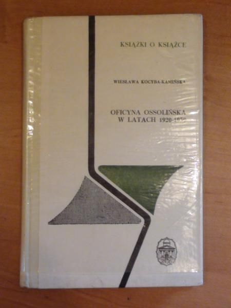 Oficyna Ossolińska w latach 1920-1939