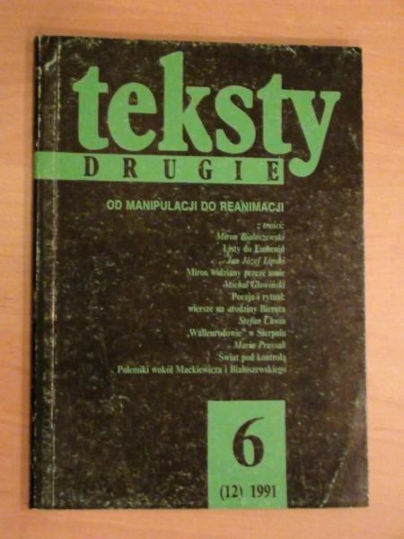 Teksty drugie 6 (12) 1991