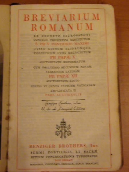 Breviarium Romanum pars Autumnalis  1946 r.