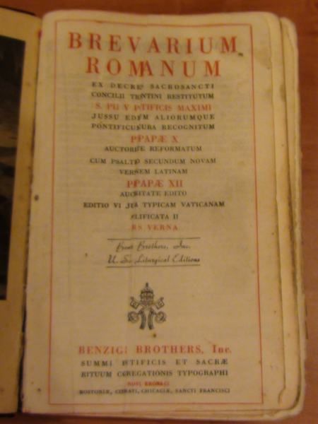 Breviarium Romanum pars Verna 1946 r.