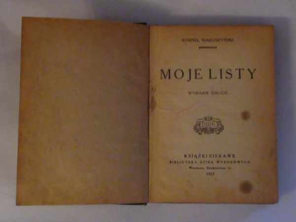 Moje listy 1923r.